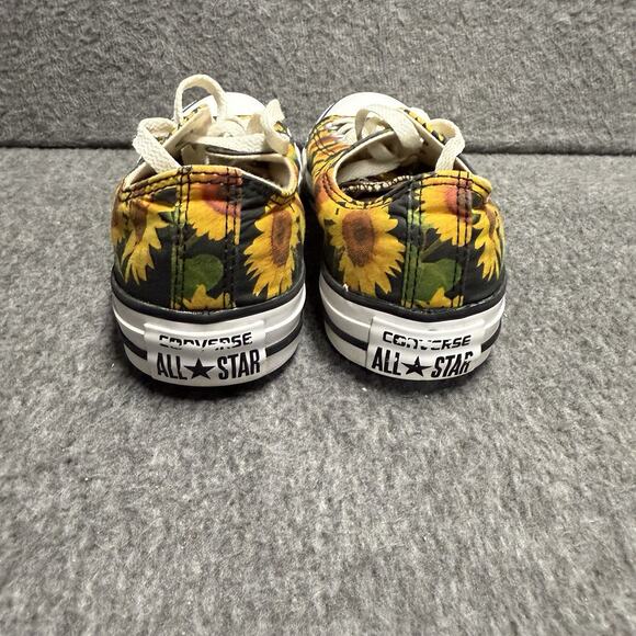 Converse Chuck Taylor Shoes Womens 7 Mens 5 Black Sunflower All Star - Picture 6 of 8